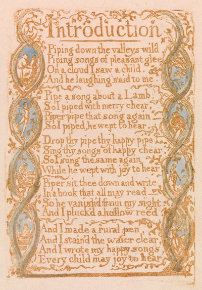 Introduction, plate 3 from Songs of Innocence, 1789 by William Blake